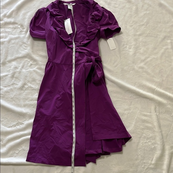 Diane Von Furstenberg Vibrant Magenta Mini Dress - Picture 9 of 13